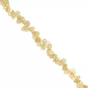 Chaîne maille Fantaisie tête de mort 7 mm doré x 25cm