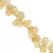 Chaîne maille Fantaisie tête de mort 7 mm doré x 25cm