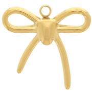 Breloque noeud 16x17 mm Acier inoxydable 304L - Doré x1