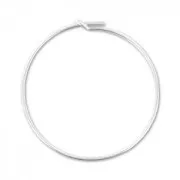 Créoles fines à décorer 30 mm en Argent 925 x2