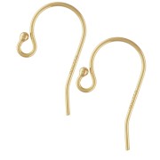 Crochets d'oreilles 11.5mm en Gold filled (or laminé)    x2