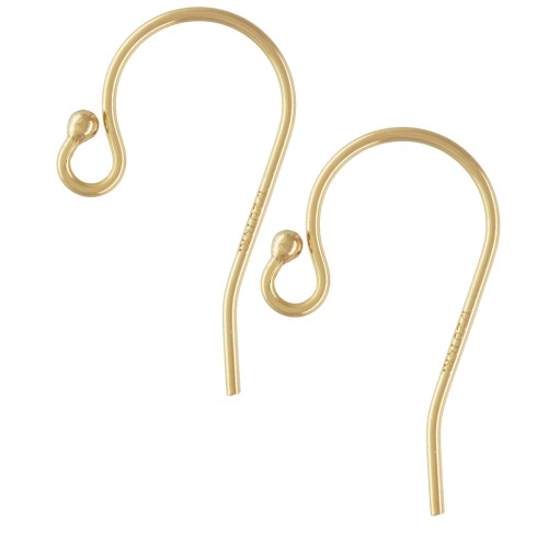 Crochets d'oreilles 11.5mm en Gold filled (or laminé)    x2