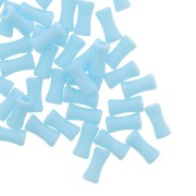 Perles tube de bambou en acrylique opaque 11x5 mm Bleu ciel x30|raw }}
