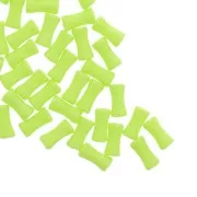 Perles tube de bambou en acrylique opaque 11x5 mm Vert Fluo x30