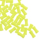 Perles tube de bambou en acrylique opaque 11x5 mm Jaune Fluo x30|raw }}