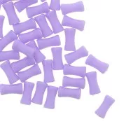 Perles tube de bambou en acrylique opaque 11x5 mm Lilas x30