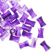 Perles tube de bambou en acrylique transparent 13x8 mm Marbré Violet x20|raw }}