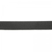 Lacet cuir reconstitué double-face 3 mm Gris foncé x1m