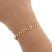 Chaîne maille gourmette 4,5 mm doré x1m