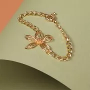 Chaîne maille gourmette 4,5 mm doré x1m