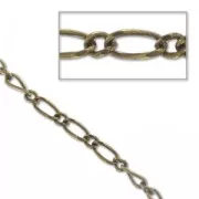 Chaîne maille figaro alternée (1x1) 3,5 mm bronze x1m