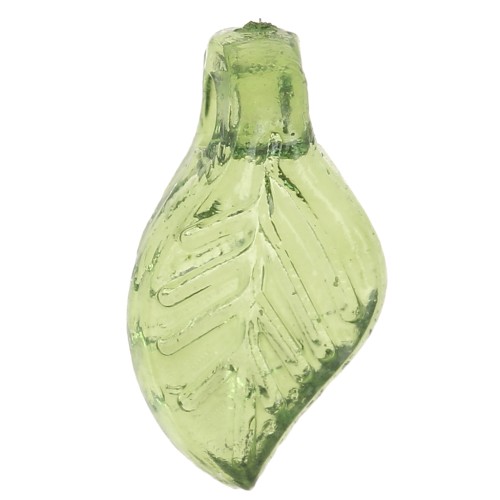 Feuilles en verre 12x6.5 mm - Vert clair x6