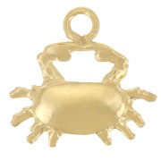 Mini breloque crabe 9 mm - Gold filled (or laminé) x1