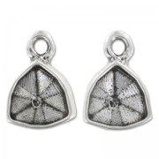 Serti pendentif double face pour cab 4706 12mm argenté vieilli
