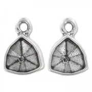 Serti pendentif double face pour cab 4706 12mm argenté vieilli