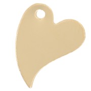 Sequin coeur 12x9 mm - Gold filled (or laminé) x1|raw }}