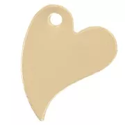 Sequin coeur 12x9 mm - Gold filled (or laminé) x1