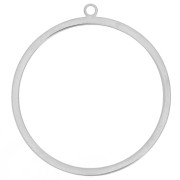 Pendentif rond 25 mm en Acier inoxydable 304L x1|raw }}