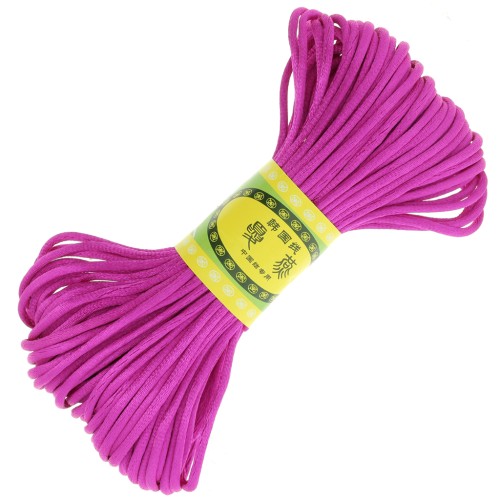 Cordon queue de rat polyester 2 mm - Fuchsia x20m