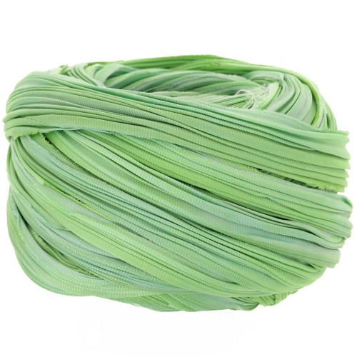 Ruban de soie Shibori Spring Green Borealis x10cm