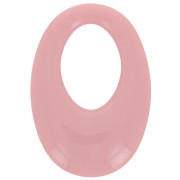 Pendentif ovale évidé en résine opaque 33x23 mm - Rose Vintage x1|raw }}