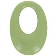 Pendentif ovale évidé en résine opaque 33x23 mm - Vert Olive x1|raw }}