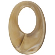 Pendentif ovale évidé en résine translucide 33x23 mm - Marbré marron clair x1|raw }}