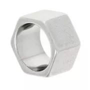 Perle écrou 10x6 mm - Acier inoxydable 303 x1