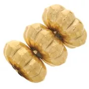 Perles rondelles fleurs 6 mm - Acier inoxydable 316L Doré x4