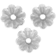 Perles rondelles fleurs 6 mm - Acier inoxydable 316L x4|raw }}