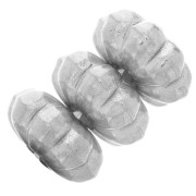 Perles rondelles fleurs 6 mm - Acier inoxydable 316L x4