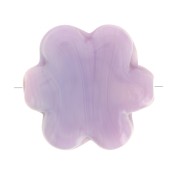 Perle fleur 17 mm en verre - Marbré Lilas x1