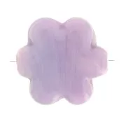 Perle fleur 17 mm en verre - Marbré Lilas x1
