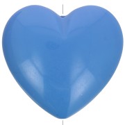 Perle coeur 26x27 mm en résine opaque - Bleu x1|raw }}