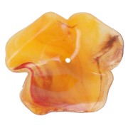 Pendentif Fleur 40 mm en résine translucide - Abricot marbré x1|raw }}