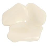 Pendentif Fleur 40 mm en résine opaque - Ecru x1|raw }}