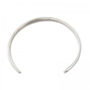 Bracelet jonc en laiton 2 anneaux 58 mm Placage Argent fin vieilli x1|raw }}