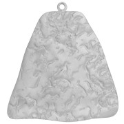 Pendentifs trapèzes irréguliers martelés 32x30 mm - Acier inoxydable 316L x2|raw }}