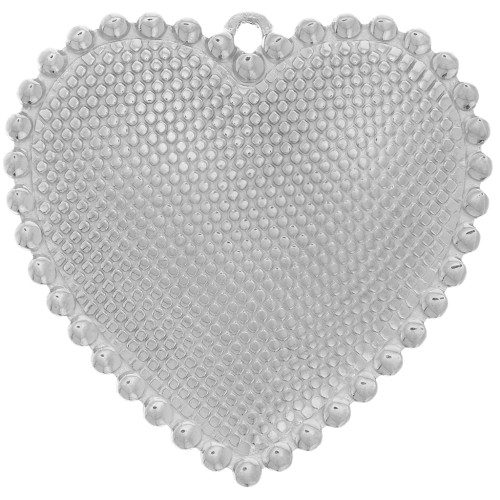 Pendentifs coeurs travaillés 31x32 mm - Acier inoxydable 304L x2