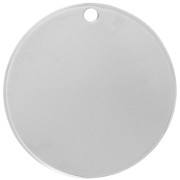 Sequin rond 40 mm - Placage argent fin x1
