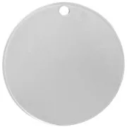 Sequin rond 40 mm - Placage argent fin x1