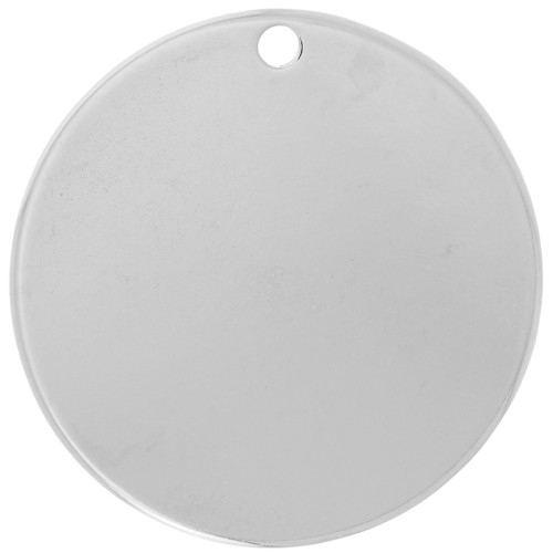 Sequin rond 40 mm - Placage argent fin x1