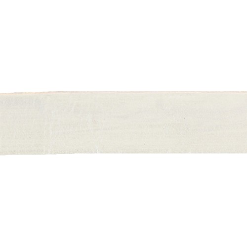 Lacet cuir 10 mm Blanc métallisé x30cm