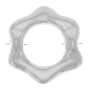 Perle fleur évidée 13 mm - Placage argent fin x1|raw }}