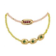 Perle rectangle évidee 13x6.5 mm - Placage argent fin x1