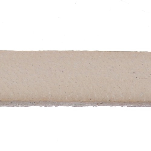 Lacet cuir 5x2 mm Blanc métallisé x30cm