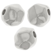 Perle ronde irrégulière 8 mm - Placage argent fin x1|raw }}