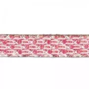 Lacet simili cuir nid d'abeille 5 mm Pink x30cm
