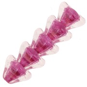 Perles fleurs cloches en verre 6x8 mm - Crystal Rose x10