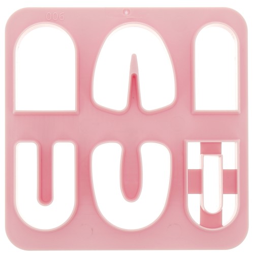 Set de 6 emporte-pièces en plastique pour modelage et pâte polymère - Arche x1